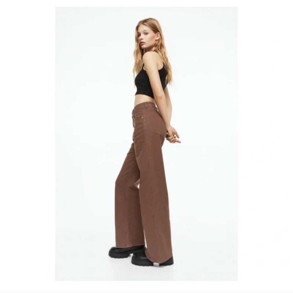 Brown 70s Wide Leg Jeans by Divided H & M